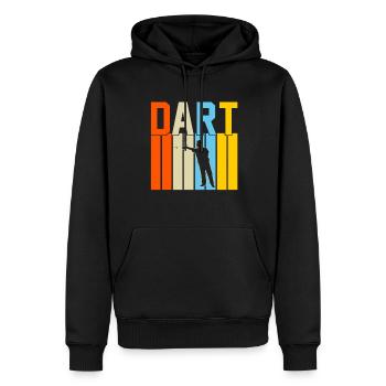 dart retro design dart Geschenk - Männer Premium Bio Hoodie - Schwarz - Vorne - Nico (187cm)