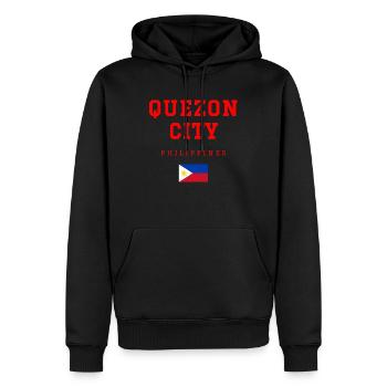 Quezon City, Philippines - Sweat à capuche Premium bio Homme - noir - Devant - Nico (187cm)
