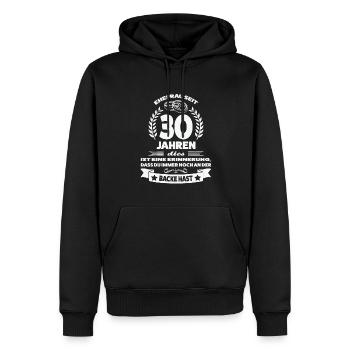 30 Jahre Ehe Ehefrau Perlenhochzeit Geschenk - Männer Premium Bio Hoodie - Schwarz - Vorne - Nico (187cm)