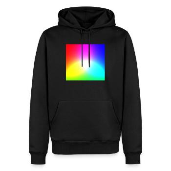 RGB Farbpalette - Additive Farbmischung - Männer Premium Bio Hoodie - Schwarz - Vorne - Nico (187cm)
