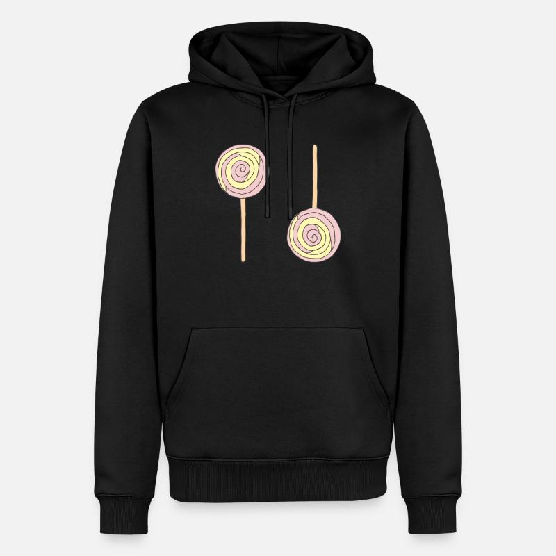 lollipop 2 - Männer Premium Bio Hoodie - Schwarz