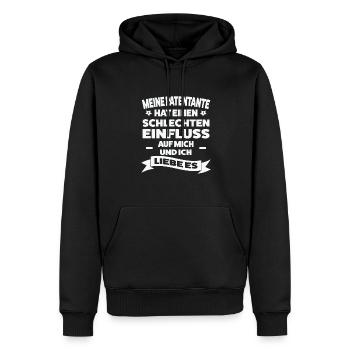 Patentante Familie Patin Geschenk - Männer Premium Bio Hoodie - Schwarz - Vorne - Nico (187cm)