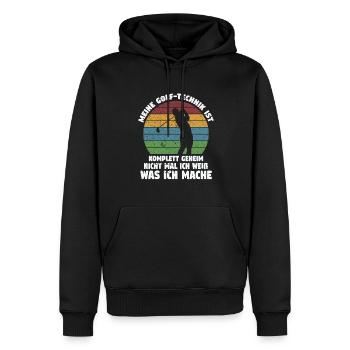 Golfspieler Sport Golfspieler Geschenk - Männer Premium Bio Hoodie - Schwarz - Vorne - Nico (187cm)