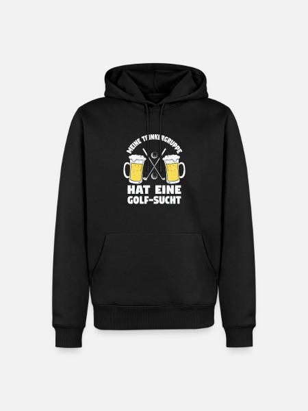 Golfspieler Bier Golfspieler Geschenk - Männer Premium Bio Hoodie - Schwarz