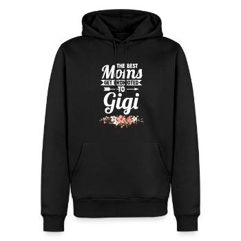 Oma Familie Gigi Geschenk - Männer Premium Bio Hoodie - Schwarz - Vorne - Nico (187cm)