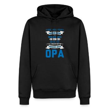 Opa Familie Enkelkind Geschenk - Männer Premium Bio Hoodie - Schwarz - Vorne - Nico (187cm)
