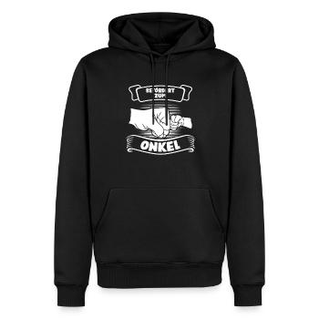 Onkel Familie Onkels Geschenk - Männer Premium Bio Hoodie - Schwarz - Vorne - Nico (187cm)