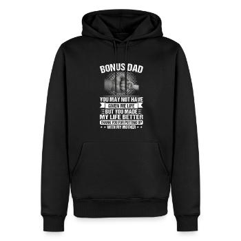 Stiefvater Bonus Vater Stiefvater Geschenk - Männer Premium Bio Hoodie - Schwarz - Vorne - Nico (187cm)