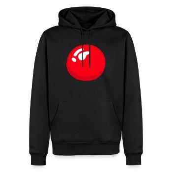 Rote Nase Vorlage - Männer Premium Bio Hoodie - Schwarz - Vorne - Nico (187cm)