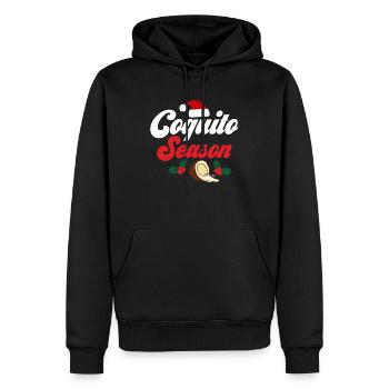 Coquito Season Rum Drink Noix de portoricaine - Sweat à capuche Premium bio Homme - noir - Devant - Nico (187cm)