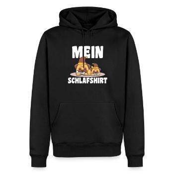 Schlafanzug Mops Mops-Liebhaber Geschenk - Männer Premium Bio Hoodie - Schwarz - Vorne - Nico (187cm)