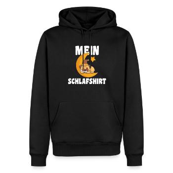 Schlafanzug Mops Mops-Liebhaber Geschenk - Männer Premium Bio Hoodie - Schwarz - Vorne - Nico (187cm)