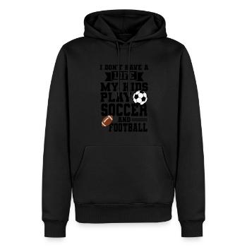 baller fussball baller Geschenk - Männer Premium Bio Hoodie - Schwarz - Vorne - Nico (187cm)