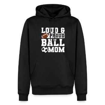 baller fussball baller Geschenk - Männer Premium Bio Hoodie - Schwarz - Vorne - Nico (187cm)