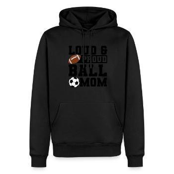 baller fussball baller Geschenk - Männer Premium Bio Hoodie - Schwarz - Vorne - Nico (187cm)