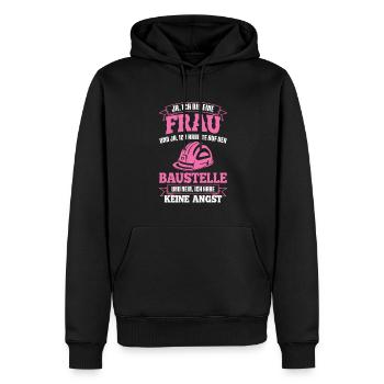 Baustelle Frau Bauleiterin Geschenk - Männer Premium Bio Hoodie - Schwarz - Vorne - Nico (187cm)