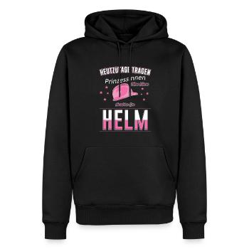 Baustelle Frau Bauarbeiterin Geschenk - Männer Premium Bio Hoodie - Schwarz - Vorne - Nico (187cm)
