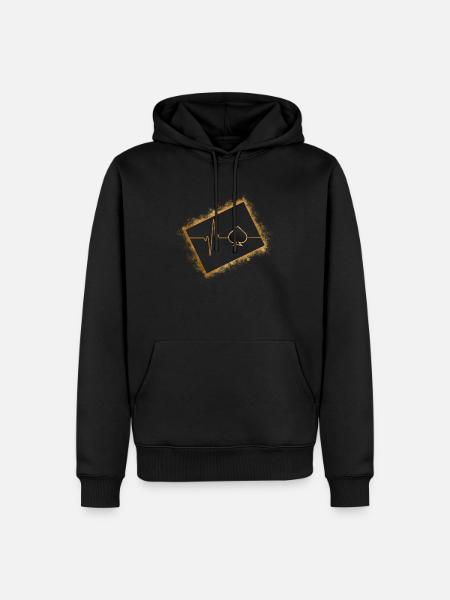 Spielkarten, Pokerspieler - Männer Premium Bio Hoodie - Schwarz