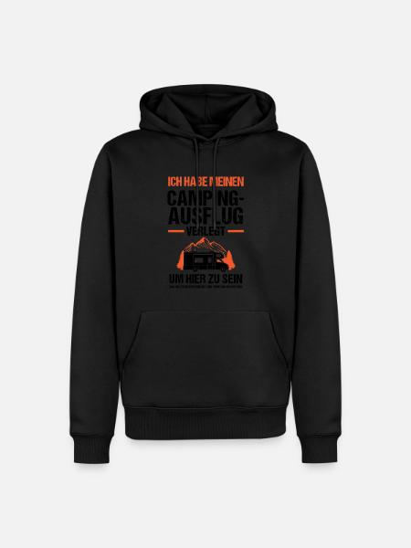 Campen Camping Campingplatz Geschenk - Männer Premium Bio Hoodie - Schwarz