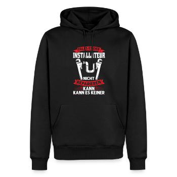 Installateur Beruf Handwerker Geschenk - Männer Premium Bio Hoodie - Schwarz - Vorne - Nico (187cm)