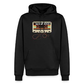 Legendary vintage 2002 - Men’s Premium Organic Hoodie - black - Front - Nico (187cm)