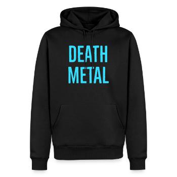 deathmetallightblue - Männer Premium Bio Hoodie - Schwarz - Vorne - Nico (187cm)