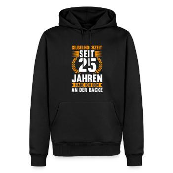 25 Jahre Ehe Ehefrau Ehepaar Geschenk - Männer Premium Bio Hoodie - Schwarz - Vorne - Nico (187cm)