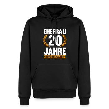 20 Jahre Ehe Ehefrau 20. Hochzeitstag Geschenk - Männer Premium Bio Hoodie - Schwarz - Vorne - Nico (187cm)