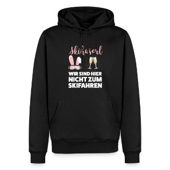 Skihase Apres Ski Skifahrer Geschenk - Männer Premium Bio Hoodie - Schwarz - Vorne - Nico (187cm)