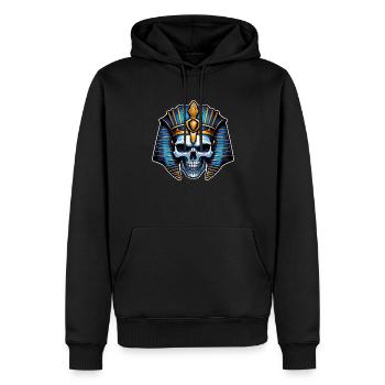 Pharao - Mumie - Ägypten - Männer Premium Bio Hoodie - Schwarz - Vorne - Nico (187cm)