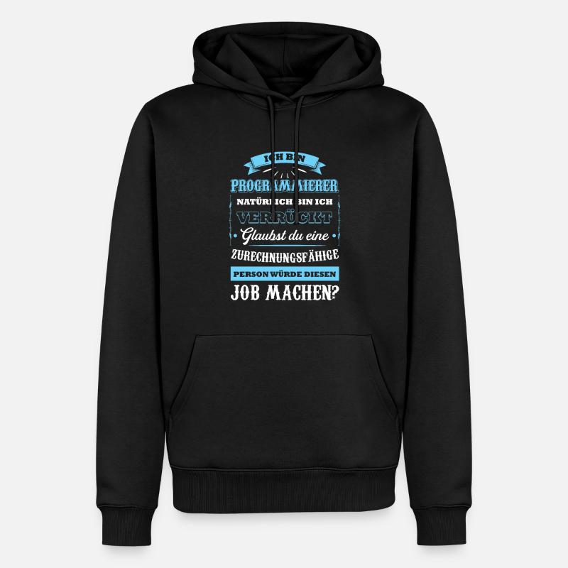 Programmierer Beruf Coder Geschenk - Männer Premium Bio Hoodie - Schwarz