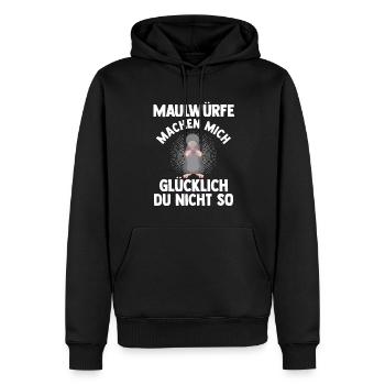 Maulwurf Garten Mole Geschenk - Männer Premium Bio Hoodie - Schwarz - Vorne - Nico (187cm)