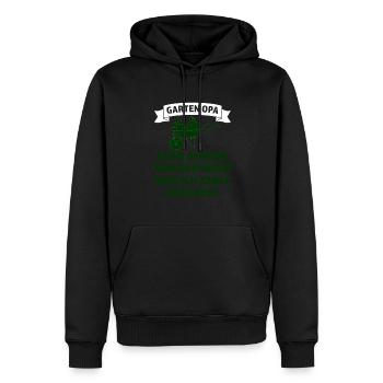 Garten Opa Pflanzen Gartenarbeit Geschenk - Männer Premium Bio Hoodie - Schwarz - Vorne - Nico (187cm)