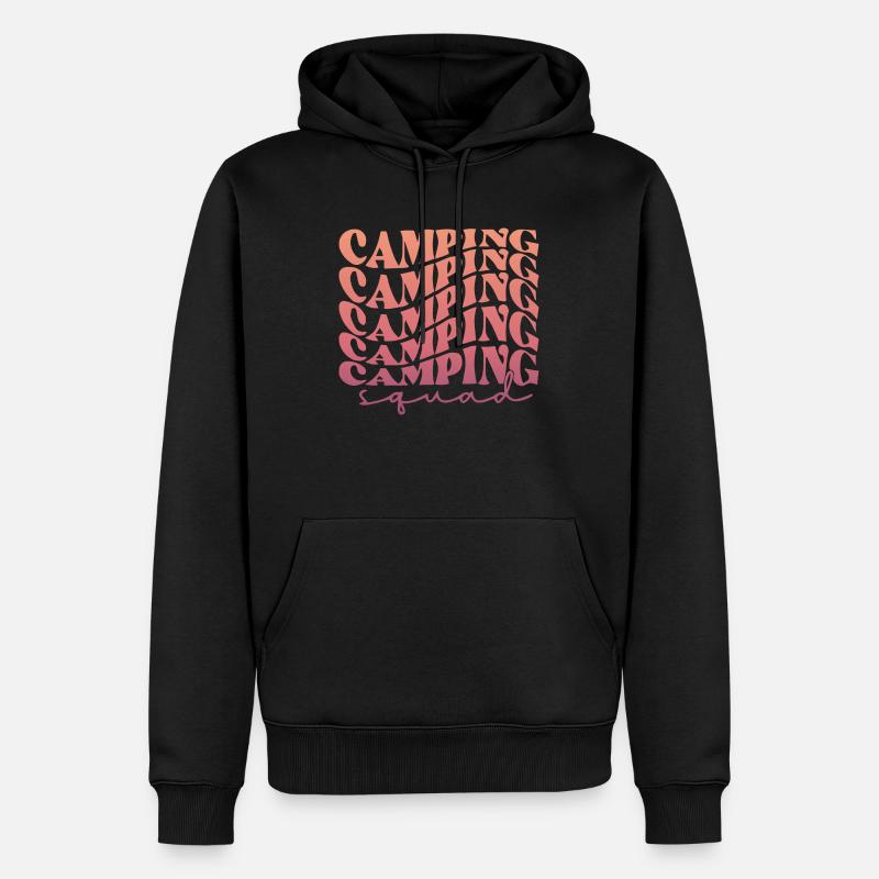 Camping Camping Camping Squad - Männer Premium Bio Hoodie - Schwarz