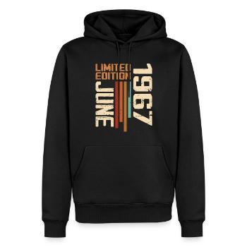 Juni 1967 Geburtstagsgeschenk Juni 1967 Retro 1967 - Männer Premium Bio Hoodie - Schwarz - Vorne - Nico (187cm)
