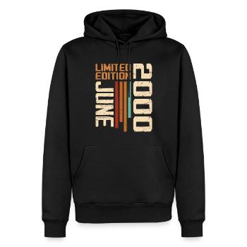 June 2000 Birthday Gift June 2000 Retro 2000 - Men’s Premium Organic Hoodie - black - Front - Nico (187cm)