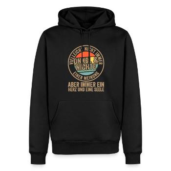Opa & Enkelin Familie Großvater Geschenk - Männer Premium Bio Hoodie - Schwarz - Vorne - Nico (187cm)