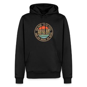 Opa & Enkelin Familie Enkelin Geschenk - Männer Premium Bio Hoodie - Schwarz - Vorne - Nico (187cm)