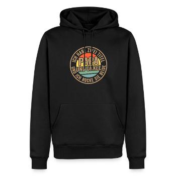 Papa & Sohn Familie Papa Geschenk - Männer Premium Bio Hoodie - Schwarz - Vorne - Nico (187cm)