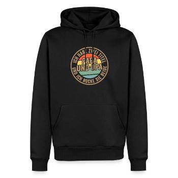 Stiefvater Familie Stiefpapa Geschenk - Männer Premium Bio Hoodie - Schwarz - Vorne - Nico (187cm)