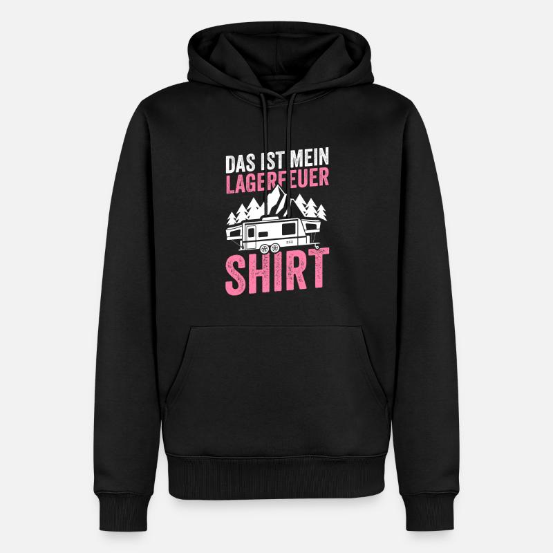 Camping Camper Caravan Geschenk - Männer Premium Bio Hoodie - Schwarz