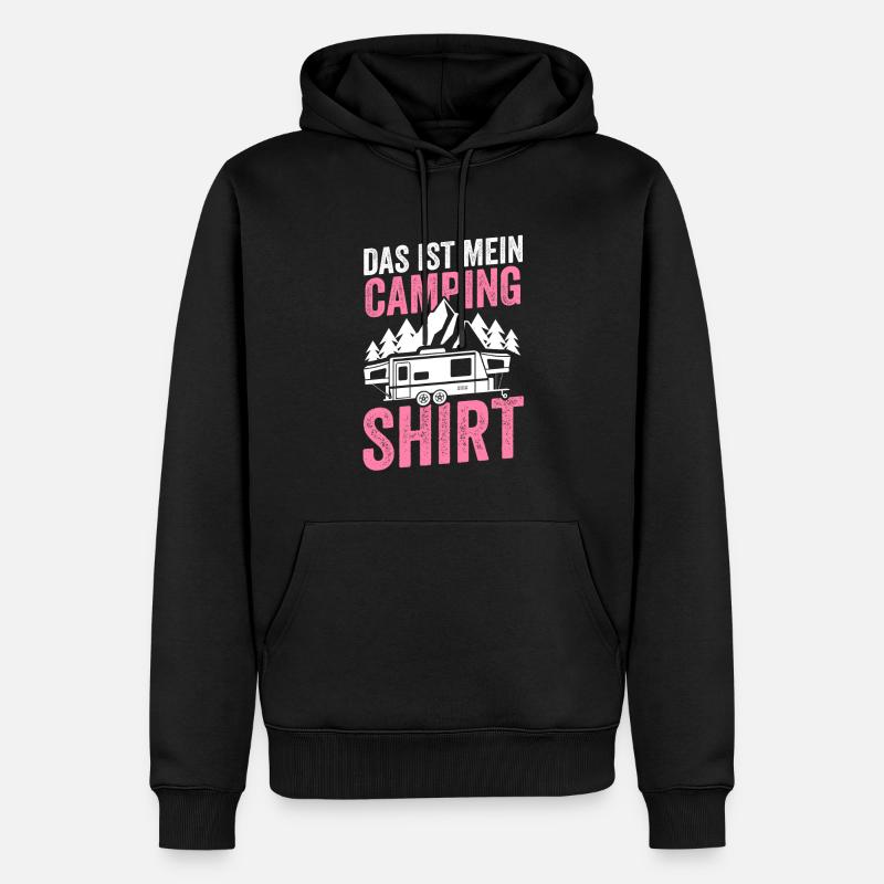 Camping Camper Campen Geschenk - Männer Premium Bio Hoodie - Schwarz