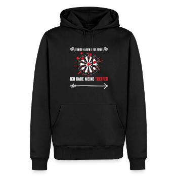 Darts Darten Dartscheibe Geschenk - Männer Premium Bio Hoodie - Schwarz - Vorne - Nico (187cm)