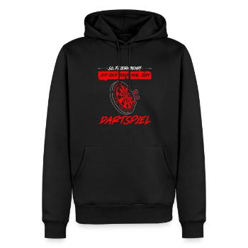 Darts Darten Darter Geschenk - Männer Premium Bio Hoodie - Schwarz - Vorne - Nico (187cm)