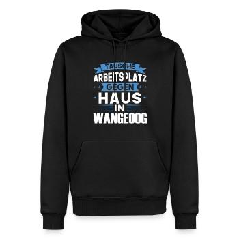 Wangeoog Urlaub Norden Geschenk - Männer Premium Bio Hoodie - Schwarz - Vorne - Nico (187cm)