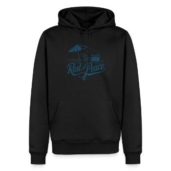 plage rip - humour de vacances d'été - Sweat à capuche Premium bio Homme - noir - Devant - Nico (187cm)