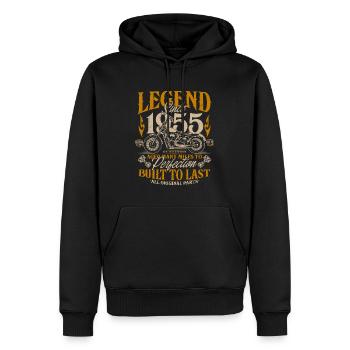 Legend Since 1955 Cadeau d’anniversaire moto - Sweat à capuche Premium bio Homme - noir - Devant - Nico (187cm)