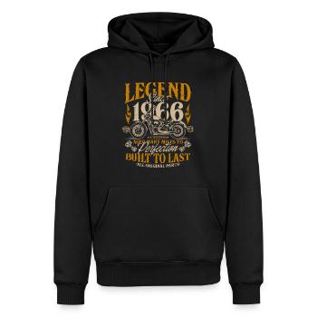 Legend Since 1966 Cadeau d’anniversaire moto - Sweat à capuche Premium bio Homme - noir - Devant - Nico (187cm)