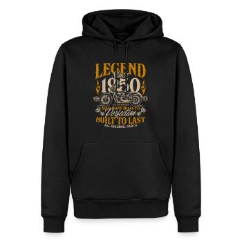 Légende depuis les années 1950 Cadeau d’anniversaire moto - Sweat à capuche Premium bio Homme - noir - Devant - Nico (187cm)