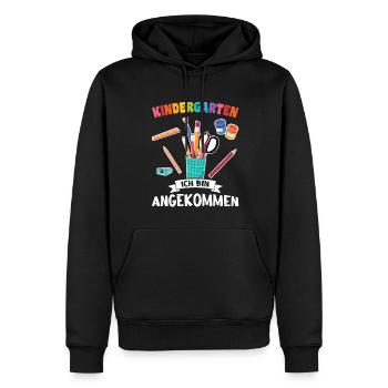 Kindergartenkind Kindergarten Kindergartenanfang G - Männer Premium Bio Hoodie - Schwarz - Vorne - Nico (187cm)